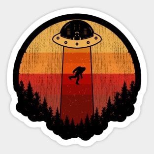 Bigfoot Ufo Abduction Sticker
